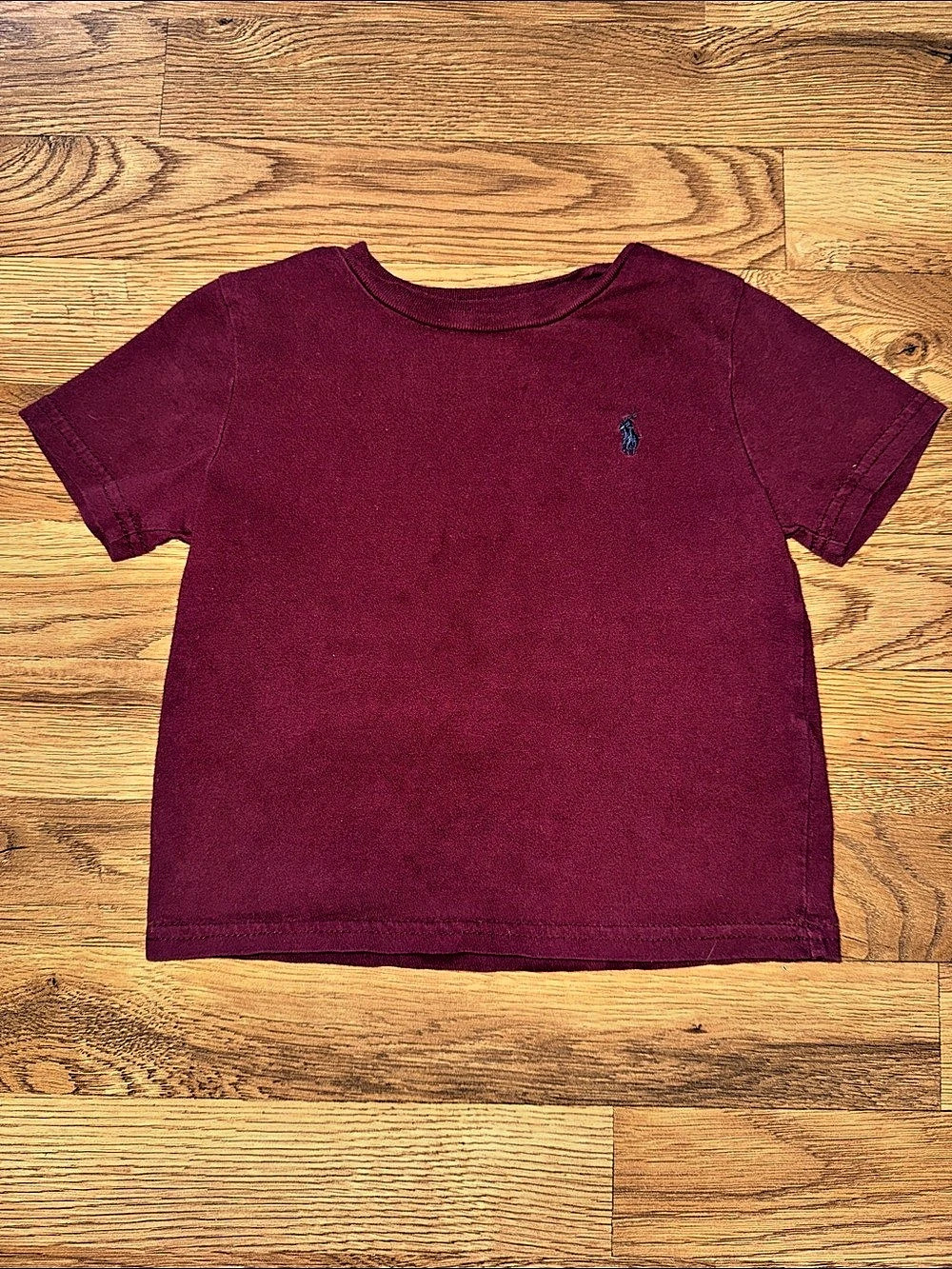Ralph Lauren Cotton Jersey Crewneck Tee Maroon Boys 24M